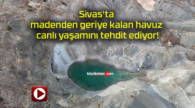 Sivas’ta madenden geriye kalan havuz canlı yaşamını tehdit ediyor!