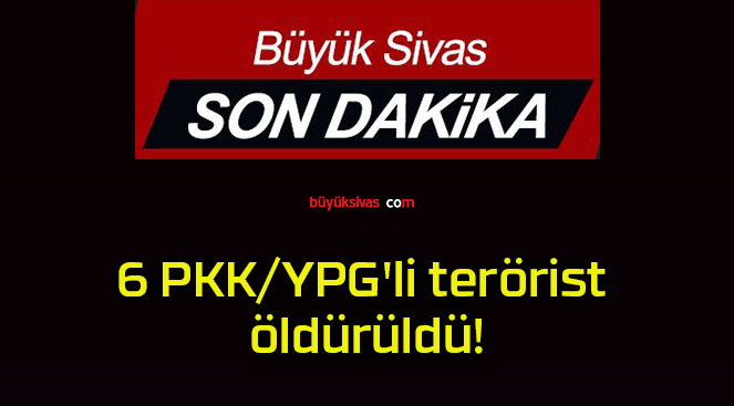 6 PKK/YPG’li terörist öldürüldü!