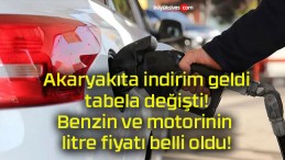 Akaryakıta indirim geldi tabela değişti! Benzin ve motorinin litre fiyatı belli oldu!