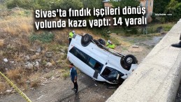 Sivas’ta fındık işçileri dönüş yolunda kaza yaptı: 14 yaralı