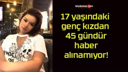 17 yaşındaki genç kızdan 45 gündür haber alınamıyor!