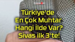 Türkiye’de En Çok Muhtar Hangi İlde Var? Sivas ilk 3’te!