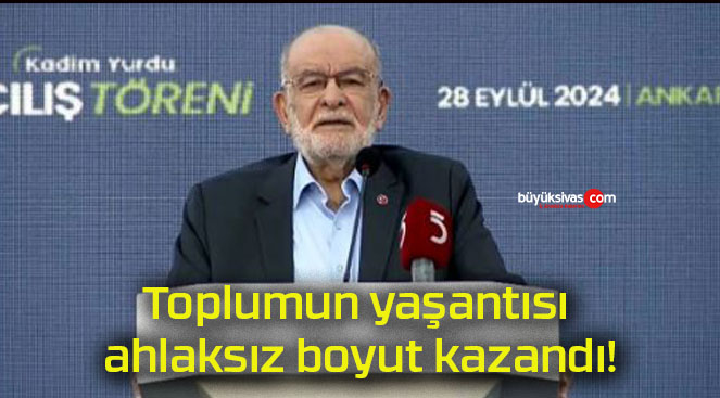 Toplumun yaşantısı ahlaksız boyut kazandı!