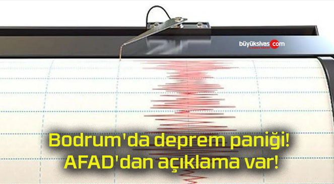 Bodrum’da deprem paniği! AFAD’dan açıklama var!