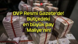 OVP Resmi Gazete’de! Bütçedeki en büyük pay Maliye’nin!