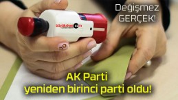 AK Parti yeniden birinci parti oldu!