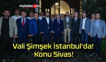 Vali Şimşek İstanbul’da! Konu Sivas!