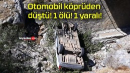 Otomobil köprüden düştü!1 ölü! 1 yaralı!