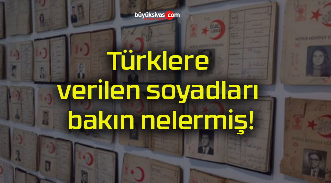 Türklere verilen soyadları bakın nelermiş!