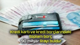 Kredi kartı ve kredi borçlarındaki toplam borç 90 milyar lirayı buldu!