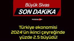 Türkiye ekonomisi 2024’ün ikinci çeyreğinde yüzde 2.5 büyüdü!