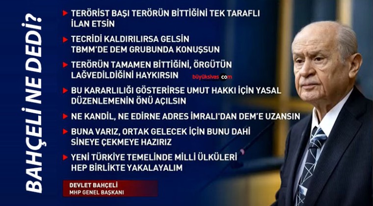 Bahçeli’den Öcalan’a yeni çağrı: “Gelsin TBMM’de konuşsun”