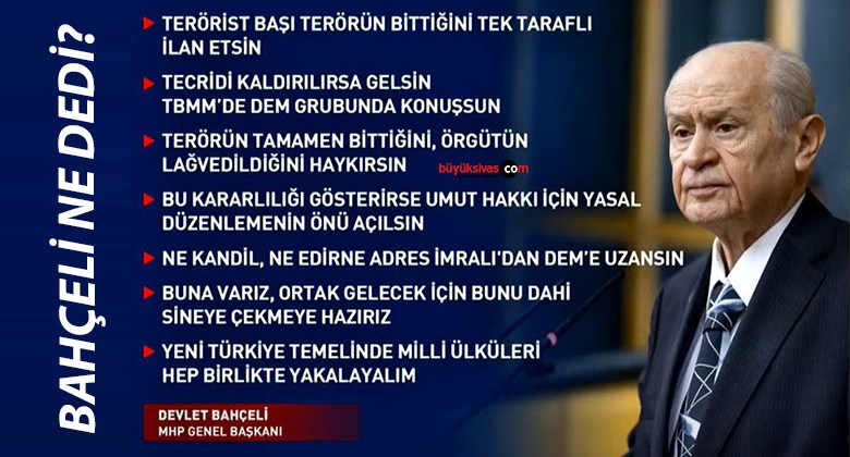 Bahçeli’den Öcalan’a yeni çağrı: “Gelsin TBMM’de konuşsun”