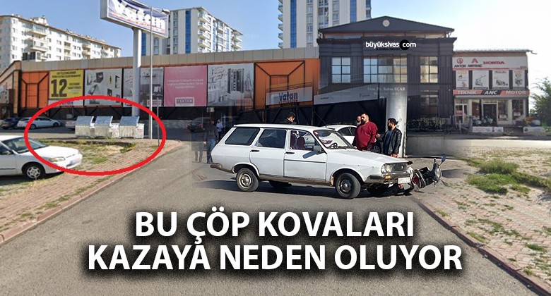 Müftülük Civarındaki Çöp Kovaları Kazalara Neden Oluyor