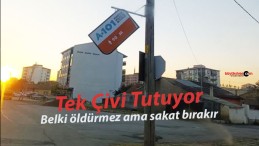 Plevne Caddesi’nde Tehlike Saçan A101 Levhası İçin Acil Önlem