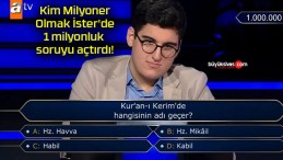 Kim Milyoner Olmak İster’de 1 milyonluk soruyu açtırdı!