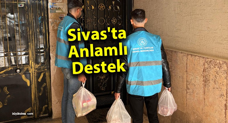 Sivas’ta Öğrencilerden Anlamlı Destek