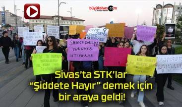 Sivas’ta STK’lar “Şiddete Hayır” demek için bir araya geldi!