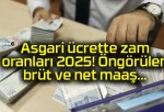 Asgari ücrette zam oranları 2025! Öngörülen brüt ve net maaş…