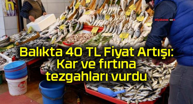 Balıkta 40 TL Fiyat Artışı:Kar ve fırtına tezgahları vurdu