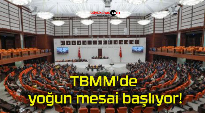 TBMM’de yoğun mesai başlıyor!