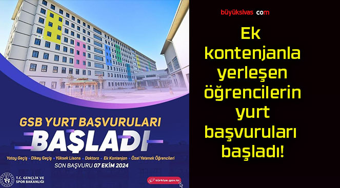 Ek kontenjanla yerleşen öğrencilerin yurt başvuruları başladı!