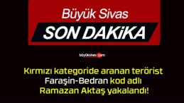 Kırmızı kategoride aranan terörist Faraşin-Bedran’ kod adlı Ramazan Aktaş yakalandı!