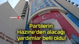 Partilerin Hazine’den alacağı yardımlar belli oldu!