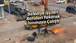 Sivas’ta Çalışan Belediye İşçilerinin Isınma Yöntemi Dikkat Çekti