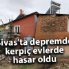 Sivas’ta deprem sonrası kerpiç evlerde çatlaklar oluştu