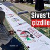 Sivas’ta Filistinli çocuklara destek için çizdiler