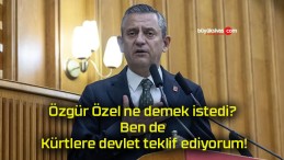 Özgür Özel ne demek istedi? Ben de Kürtlere devlet teklif ediyorum!