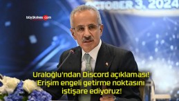 Uraloğlu’ndan Discord açıklaması! Erişim engeli getirme noktasını istişare ediyoruz!