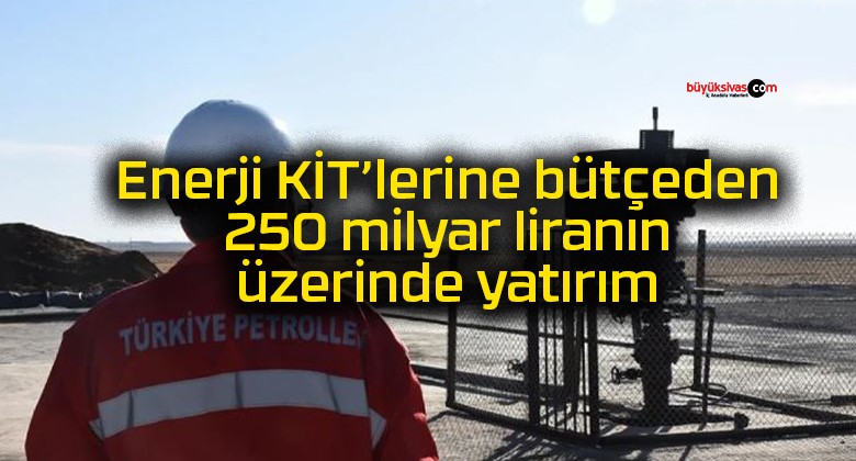 Enerji KİT’lerine bütçeden 250 milyar liranın üzerinde yatırım