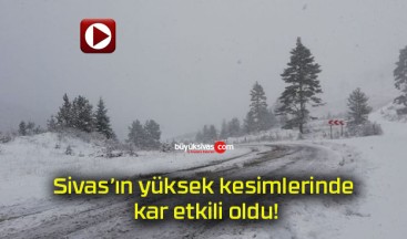 Sivas’ın yüksek kesimlerinde kar etkili oldu!