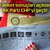 Son anket sonuçları açıklandı! AK Parti CHP’yi geçti!