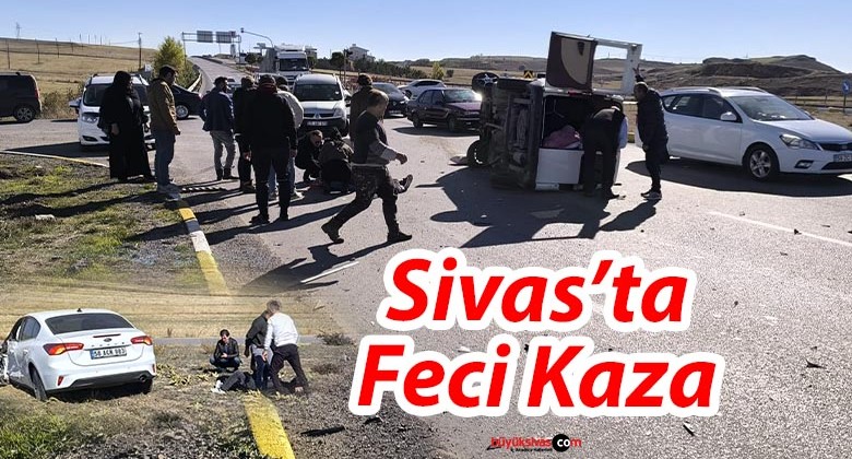 Sivas’ta Trafik Kazası: Yıldızeli-Direkli-Bedirli Yol Ayrımında 6 Kişi Yaralandı