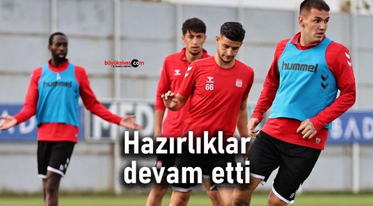 Sivasspor, Hatayspor Maçı Hazırlıklarına Devam Ediyor