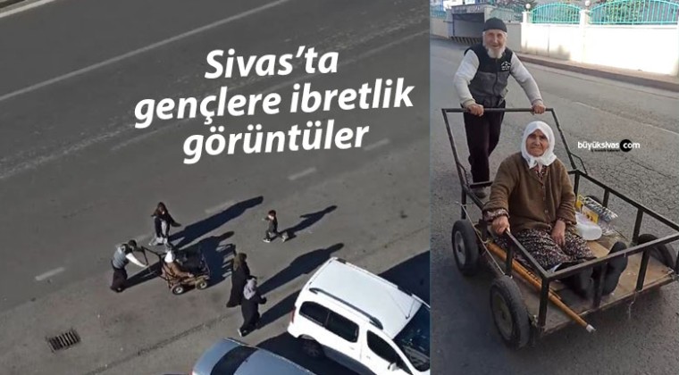 Sivas’ta Yürek Isıtan Görüntü Gençlere İbret Oldu