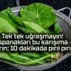 Tek tek uğraşmayın! Ispanakları bu karışıma yatırın; 10 dakikada pırıl pırıl…