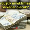 En düşük emekli maaşı ne kadar olacak?