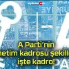 A Parti’nin yönetim kadrosu şekillendi işte kadro!