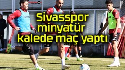 Sivasspor minyatür kalede maç yaptı