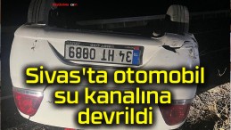 Otomobil su kanalına devrildi