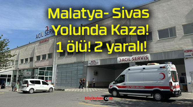 Malatya- Sivas Yolunda Kaza! 1 ölü! 2 yaralı!