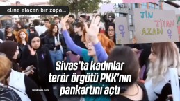 Sivas’taki Kadın Cinayetleri Eyleminde PKK Pankartı Tepki Çekti