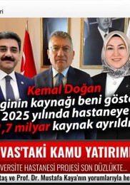 Kemal Doğan “2025 yılında hastaneye 1,7 milyar kaynak ayrıldı”