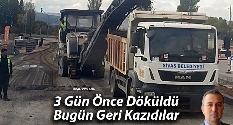 Üç Gün Önce Döşenen Asfalt Yeniden Kazındı, Tepkiler Çığ Gibi Büyüyor