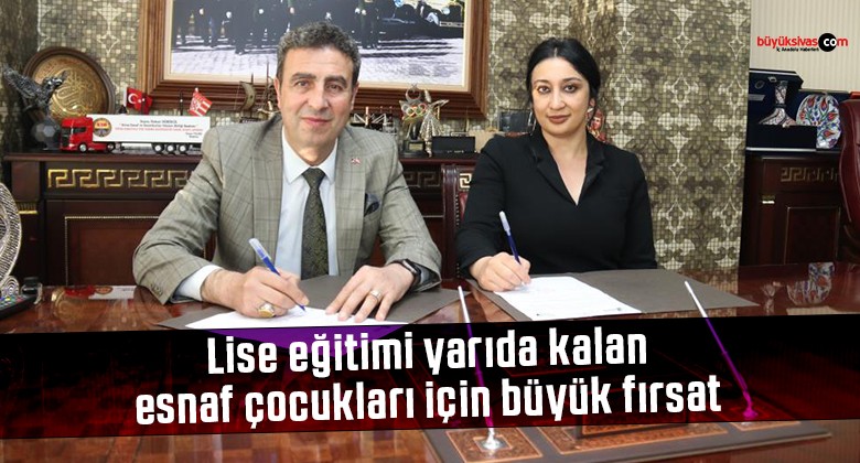 Lise eğitimi yarıda kalan esnaf çocukları için büyük fırsat