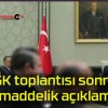 MGK toplantısı sonrası 5 maddelik açıklama!